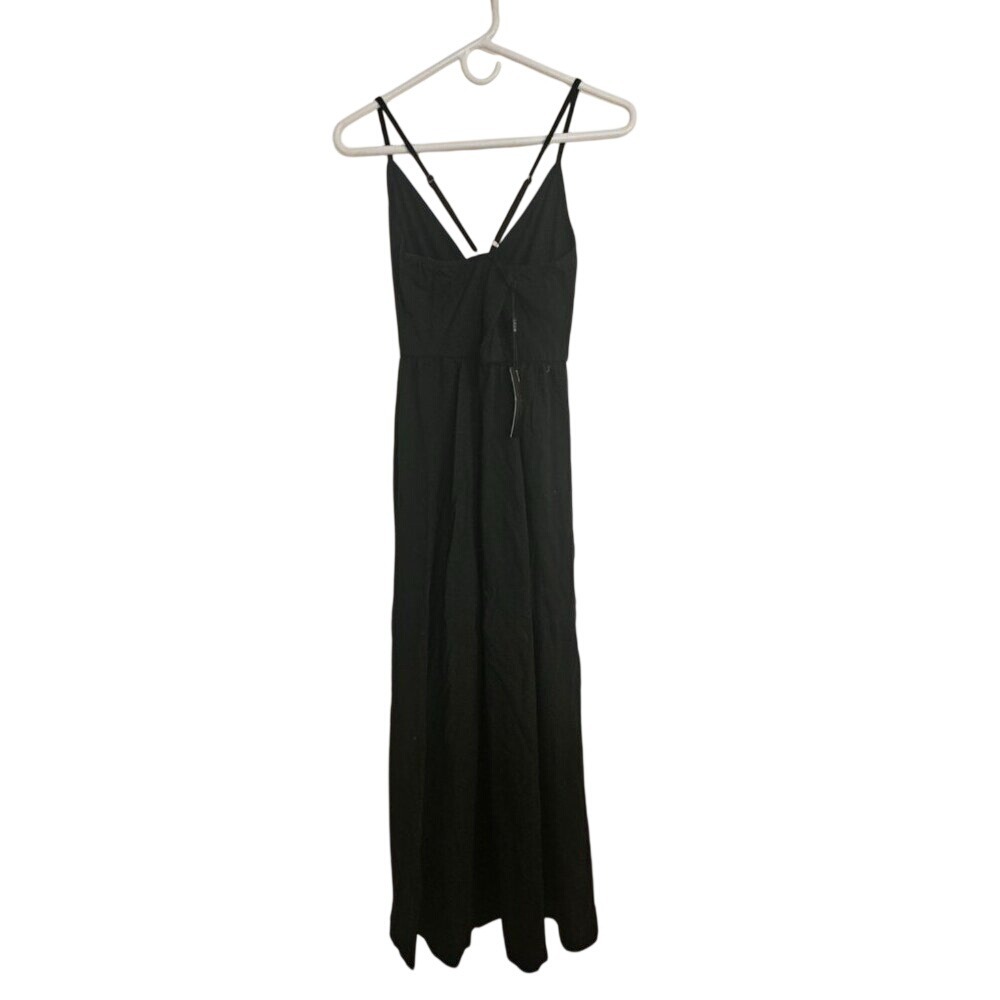 ININ Dress Size Small Black Strappy midi cross front adjustable‎ straps NWT - Picture 2 of 6